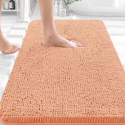 OLANLY Small Bathroom Rugs 30x18, Extra Soft Absorbent Chenille Bath Rugs by OLANLY