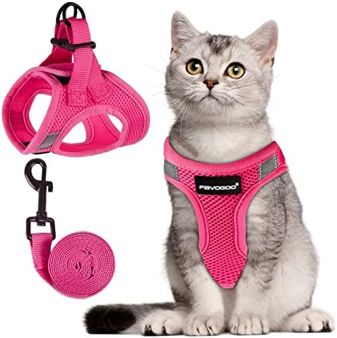 FAYOGOO Cat Harness and Leash Set, Escape-Proof Step-in Vest by FAYOGOO