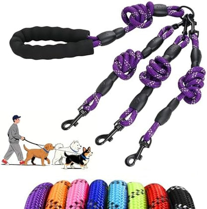 Dual Dog Leash - 360° Swivel No Tangle Walking Leash, Detachable Design by PawLuxe