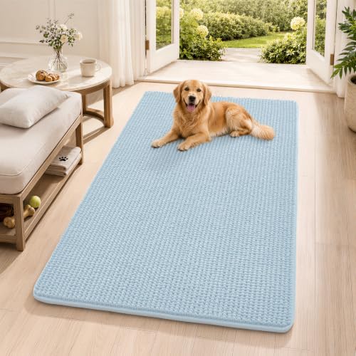 Ophanie Blue Door Mat Runner 60x36, Muddy Mats by Ophanie