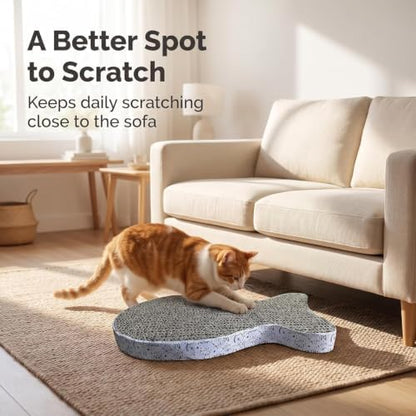 Cat Scratching Board Premium Scratch Textures Cardboard Anti-Scratch Stress - Image 6