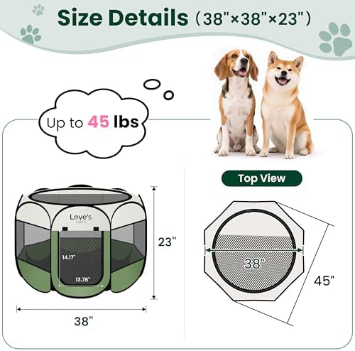 Love's cabin Pet Puppy Dog Playpen, Large Dog Tent Crates Cage Indoor/Outdoor - Image 3