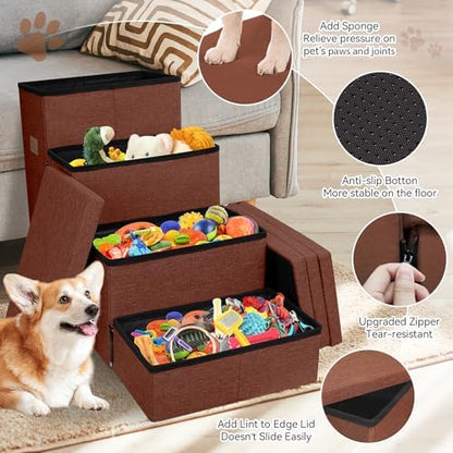 Zerbuger Dog Stairs with Storage - Image 4