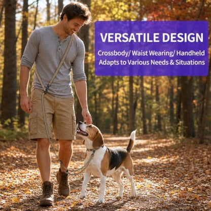 Kazazoo Hands-Free Adjustable Length 5-8 Ft Dog Leash, Crossbody & Waist - Image 2