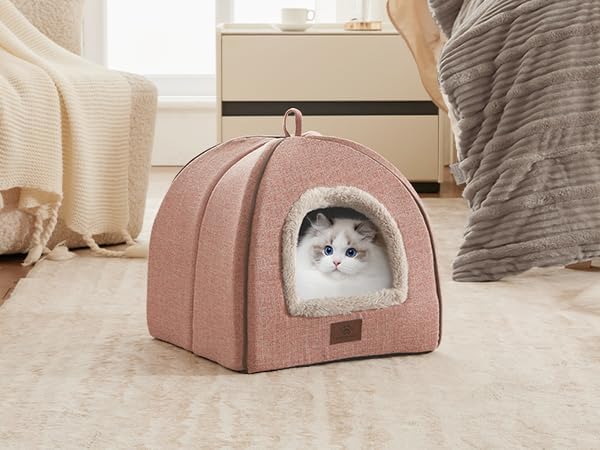 WINDRACING Cat Beds for Indoor Cats, 2-in-1 Cat Bed Cave - Image 7