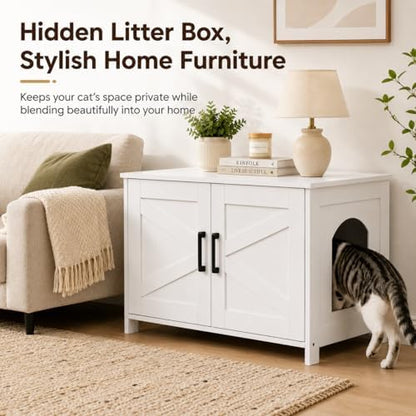 Homhedy 31.5" L Cat Litter Box Enclosure - Image 4