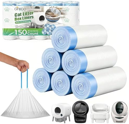 150 Count Cat Litter Box Robot 4 and 5 Waste Bags by HOME