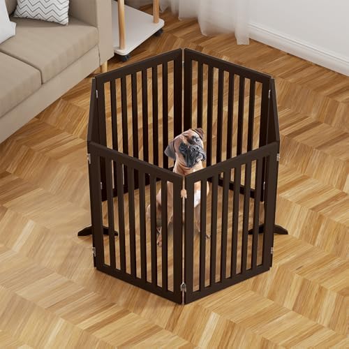 unipaws 120" Extra Wide Pet Gate and Pet Playpen Combination - Image 3