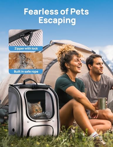 Pecute Cat Backpack Carrier, Large Space Cat Bubble Backpack - Image 6