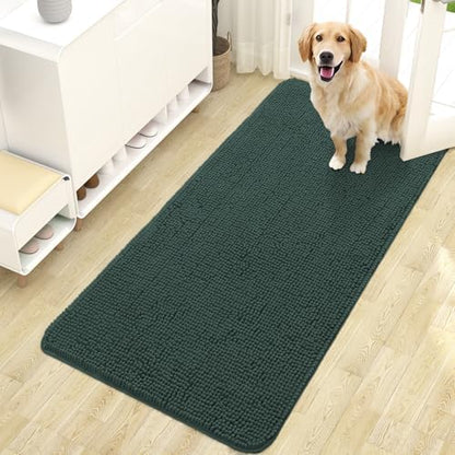 OLANLY Dog Door Mat for Muddy Paws 47x24, Super Absorbent Chenille Mud Mat by OLANLY