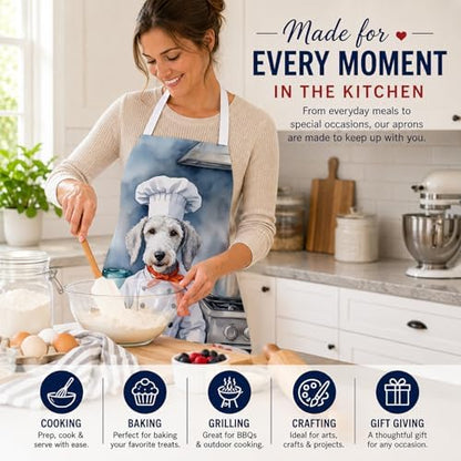 Caroline's Treasures Bedlington Terrier The Chef Apron Cooking Kitchen Server - Image 6