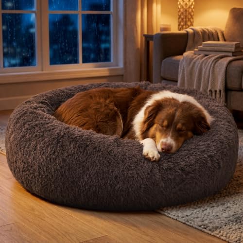Bedsure SupportMax® Calming Dog Beds Large Sized Dog Washable Pet Bed by BEDSURE