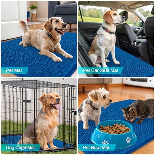 OLANLY Dog Door Mat for Muddy Paws 70x24, Super Absorbent Chenille Mud Mat - Image 7