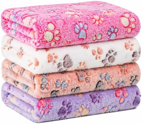 Tatuo 4 Pcs Fleece Dog Blankets by Tatuo