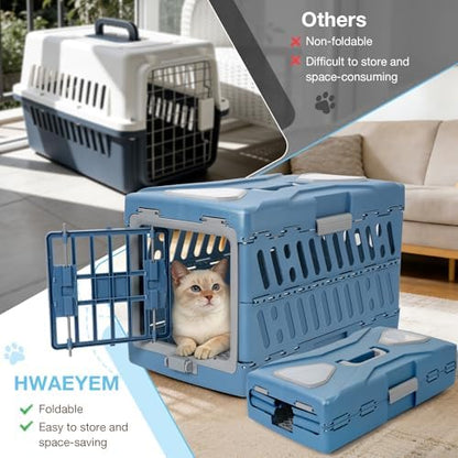 Pet Carrier for Cats & Small Dogs, Foldable Hard Cat Carrier - Image 6