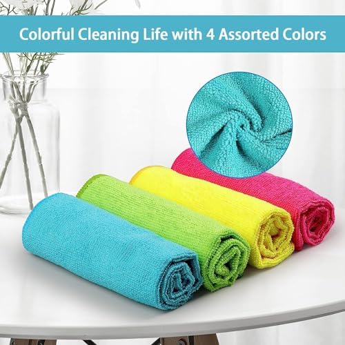 HOMEXCEL Microfiber Cleaning Cloth, 5 Pack Cleaning Towels - Image 3