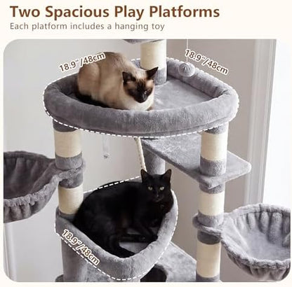 Heybly Cat Tree, 82.7″ Extra Tall Cat Tower - Image 3