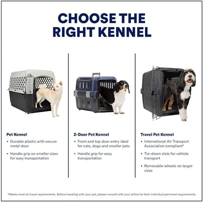 EveryYay by Petco Portable Plastic Pet Kennel 24" L X 16" W X 14" H Grey - Image 2