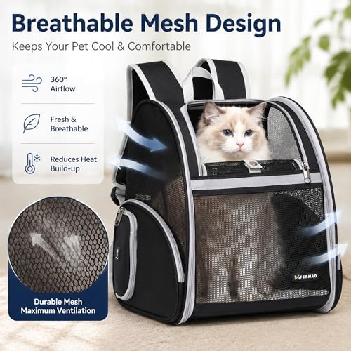 Cat Backpack Carrier for Small Dogs and Medium cat Puppy Kitten Bunny Pet - Image 2