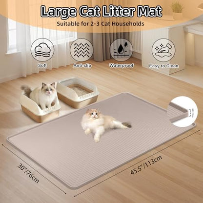 Silicone Cat Litter Mat 45" x 30" Cat Mat - Image 2