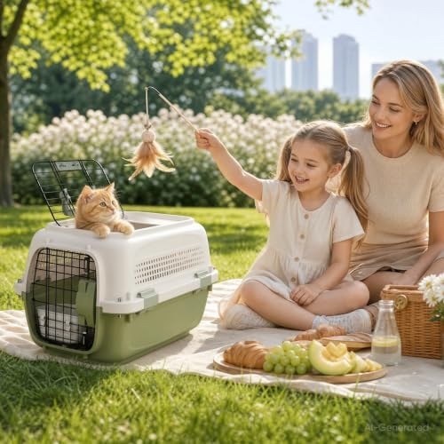 19.5" Hard Shell Cat Carrier, Pet Carrier - Image 3