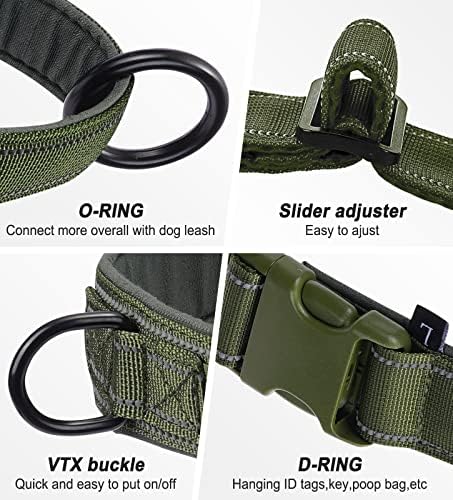 Green No Pull Dog Harness for Small Medium Large Sized Dog, Reflective Escape - Image 4