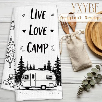 Camping Lover Gifts Hand Dish Tea Towels - Image 2