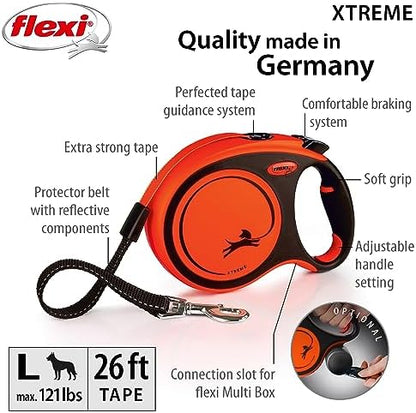 FLEXI® Xtreme Tape Retractable Dog Leash, 26 ft - Image 2