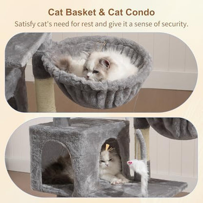 Heybly Cat Tree with Toy, 43.3 inch Cat Tower - Image 3
