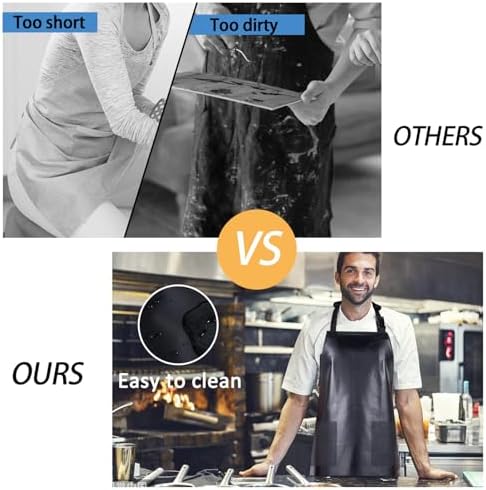 Homsolver 2 Pack Waterproof Dishwasher Rubber Adjustable Apron - Image 6