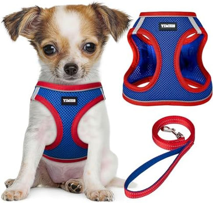No Pull Dog Puppy Harness and Leash Set Reflective Mesh Vest X-Small by YIMEIS