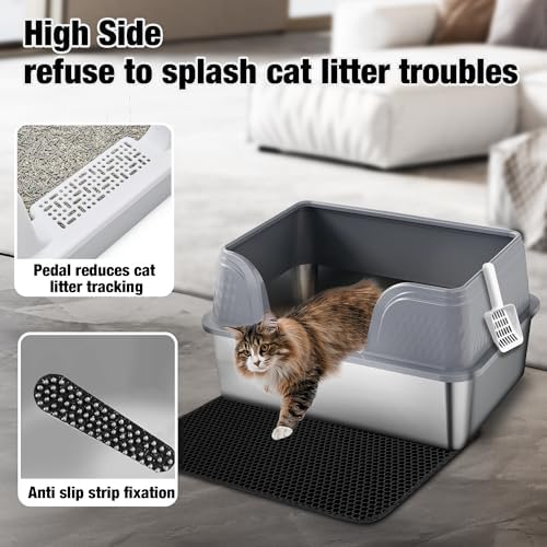 Suhaco XXXL Stainless Steel Litter Box - Image 3