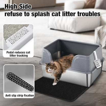 Suhaco XXXL Stainless Steel Litter Box - Image 3