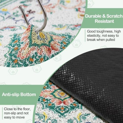 Glittme Cat Litter Mat 33"x22" Non-Slip Washable Trapping Mat - Image 5
