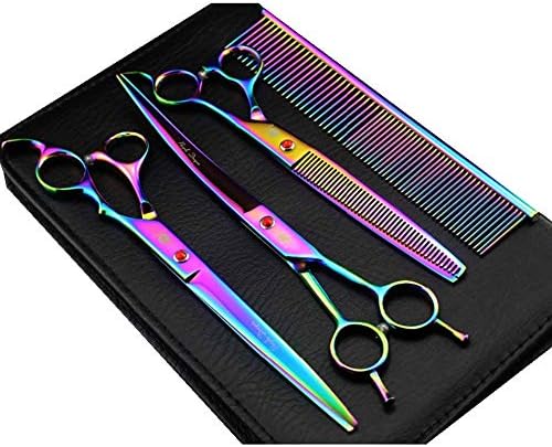 Purple Dragon 8 in Dog Grooming Scissors Set by PurpleDragon