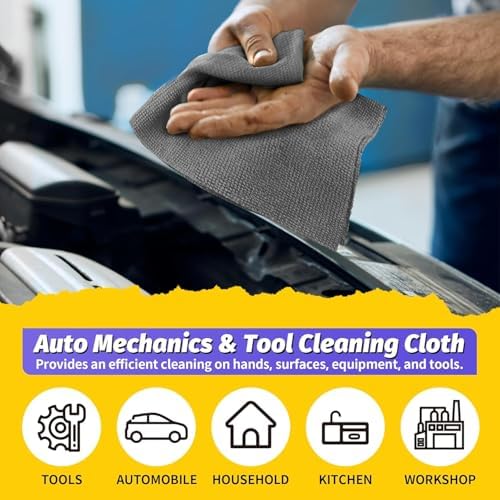 Microfiber Cleaning Cloth, 200 Pack Grey Cleaning Rags Microfiber Towel Bulk - Image 5