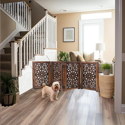 Wooden Foldable Pet Dog Gate - Image 2