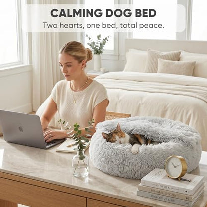 Himax Small Cat & Dog Bed with Cover, Calming Dog Bed - Image 4
