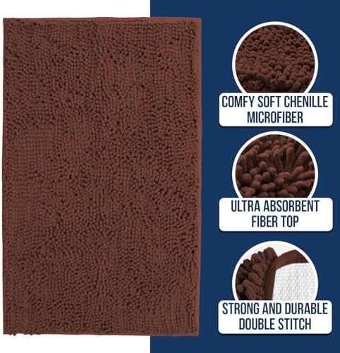 Muddy Mat® | Chenille Bathroom Rugs Quick Dry Microfiber Mats Non Slip Washable - Image 2