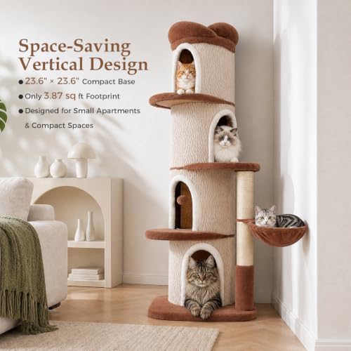 MUTTROS 68.5" Modern Cat Tree Tower - Image 4