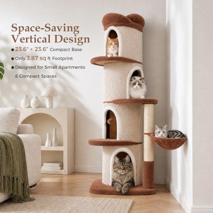 MUTTROS 68.5" Modern Cat Tree Tower - Image 4