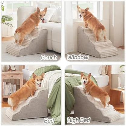 Laojin Balhen Dog Stairs for Small Dogs and Cats 18" H, High Density Support - Image 2