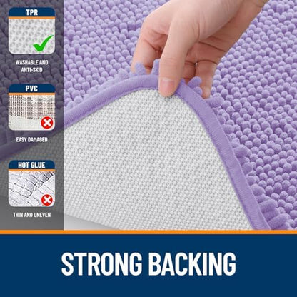 OLANLY Bathroom Rugs 32x20, Extra Soft Absorbent Chenille Bath Rugs - Image 6