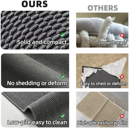 TYUU Bathroom Rugs Non Slip Washable, Super Absorbent Thin Bath Mat Quick Dry - Image 4