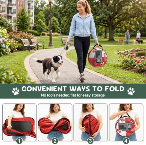 Portable Dog Crate 36" Collapsible Pop Up Dog Crate - Image 6