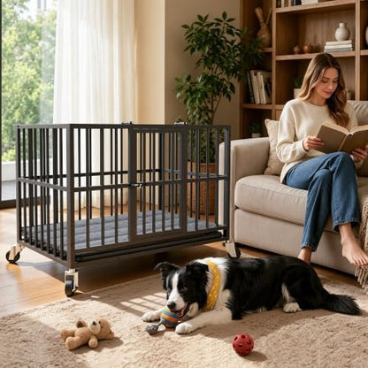 38 Inch Heavy Duty Dog Crate for Small Dogs, Escape Proof - Image 6