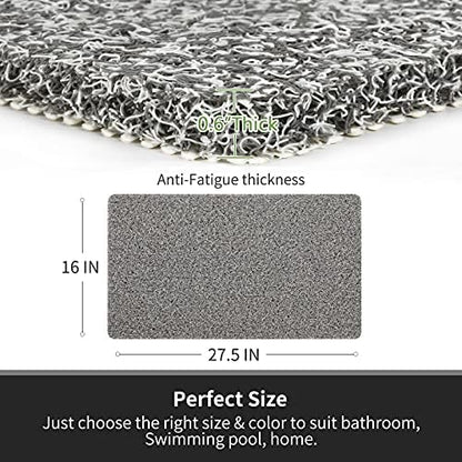0.6" Extra Thick Non Slip Shower Mat, PVC Loofah Shower Mat - Image 2