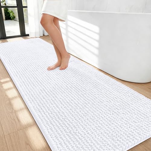 OLANLY Thick Chenille Bathroom Runner Rugs 70x24, Absorbent Bath Mat by OLANLY