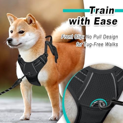 BARKBAY Dog Harness for Medium Sized Dog No Pull Mesh 2 Clips Dog Vest - Image 2
