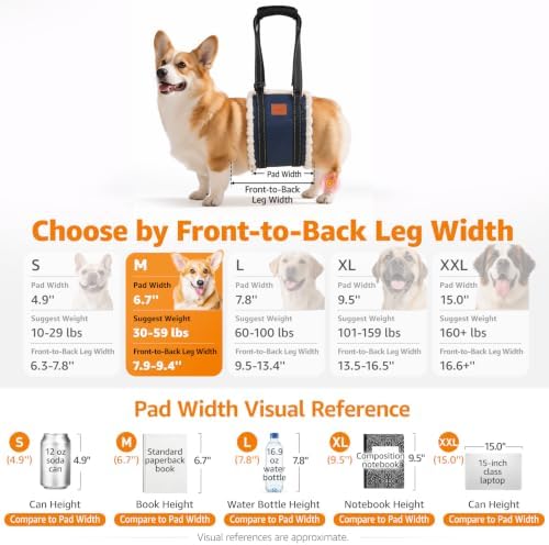 LOOBANI Portable Dog Sling for Medium Dogs Hind Leg Support Weak Rear Legs - Image 4